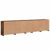 vidaXL Credenza con Luci LED Rovere Fumo 283x37x67 cm