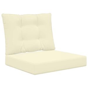 vidaXL Cuscino per divano da esterno 2 pcs Crema Poliestere