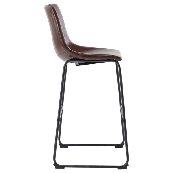 vidaXL Sgabello da Bar Marrone Lucido in Similpelle