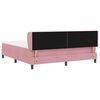 vidaXL Letto a molle con materasso Rosa 180 x 200 cm Velluto