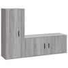 vidaXL Set Mobili Porta TV 2 pz Grigio Sonoma in Legno Multistrato