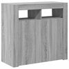 vidaXL Credenza con Luci LED Grigio Sonoma 80x35x75 cm