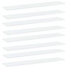vidaXL Ripiani per Libreria 8pz Bianchi 100x20x1,5cm Legno Multistrato