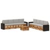 vidaXL Set divani con cuscino 9 pcs Legno di Acacia Massello