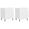 vidaXL Armadio da Notte 2 pcs Bianco Lucido 43 x 34,5 x 52 cm