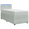 vidaXL Letto box spring con materasso Grigio Chiaro 100 x 200 cm