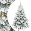 vidaXL Albero di Natale artificiale con 150 LED Bianco 150 cm PE e PVC