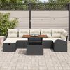 vidaXL Set Divano da Giardino con cuscino 8 pcs Nero Poly Rattan
