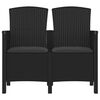 vidaXL Sedia da Giardino a 2 Posti con Cuscini PP Rattan Grafite