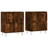 vidaXL Credenze 2 pz Rovere Fumo in Legno Multistrato