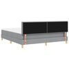 vidaXL Letto a Sorgente LED con led Grigio chiaro 180 x 200 cm Tessuto