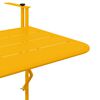 vidaXL Tavolo Appeso da Balcone Giallo 60 x 39 x 65 cm Acciaio