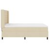 vidaXL Letto a molle con materasso Crema 160 x 200 cm Tessuto