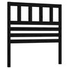 vidaXL Testiera per Letto Nera 106x4x100 cm in Legno Massello di Pino