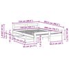 vidaXL Letto senza Materasso Bianco 150x200 cm Legno Massello di Pino
