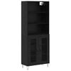 vidaXL Credenza 2 pz Rovere Nero 69,5 x 34 x 180 cm