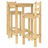 vidaXL Set da Bar 3 pz in Legno Massello di Pino