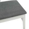vidaXL Sedia da pranzo 2 pcs Bianco e Grigio Legno di gomma solido