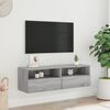 vidaXL Mobile TV a Parete Grigio Sonoma 100x30x30 cm Legno Multistrato