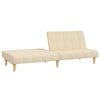 vidaXL Divano Letto a 2 Posti Crema in Tessuto