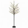 vidaXL Albero di Natale con palline LED Nero 18 x 18 x 120 cm Acciaio