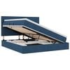 vidaXL Letto con contenitore e materasso Blu 180 x 200 cm Tessuto