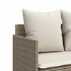 vidaXL Set Divano da Giardino 5 pz con Cuscini Beige in Polyrattan