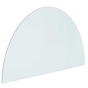 vidaXL Piastra in vetro per camino Trasparente 1000 x 600 mm Vetro