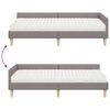 vidaXL Struttura Letto Angolare con Materasso 2 pcs Talpa Tessuto