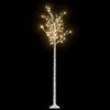 vidaXL Albero Natale 200 LED 2,2 m Salice Bianco Caldo Interno Esterno