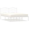 vidaXL Giroletto con Testiera Metallo Bianco 150x200 cm
