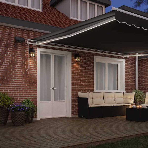 vidaXL Tenda da Sole con Bianco 5 × 3,5 m Metallo