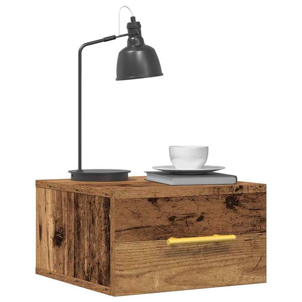 vidaXL Armadio da Notte 2 pcs Legno vecchio 35 x 35 x 20 cm