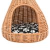 vidaXL Cesta per Gatti con Cuscino 40x60cm Teepee Salice Naturale