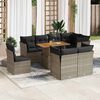 vidaXL Set Divano da Giardino 9 pz con Cuscini Grigio in Polyrattan
