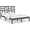 vidaXL Giroletto Grigio in Legno Massello 120x190 cm Small Double