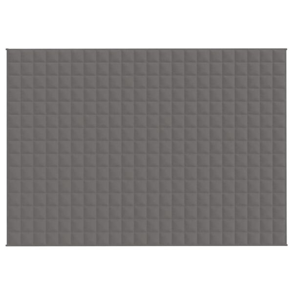 vidaXL Coperta Ponderata Grigia 155x220 cm 11 kg Tessuto