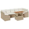 vidaXL Set Divano da Giardino con cuscino 8 pcs Beige e Crema