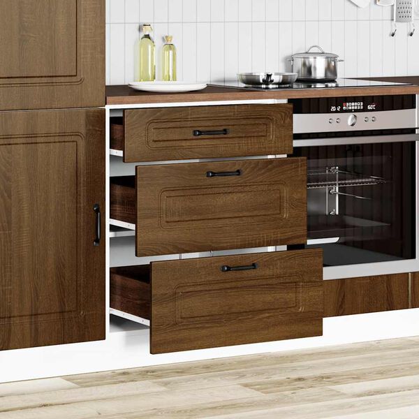vidaXL Base da Cucina Kalmar Rovere Marrone in Legno Multistrato