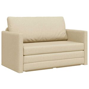 vidaXL Divano letto Crema 124 x 71 x 78 cm Tessuto