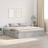 vidaXL Struttura letto con contenitore Grigio cemento 180 x 200 cm