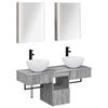 vidaXL Set di Armadi da Bagno 5 pz Sonoma grigio Legno ingegnerizzato