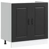 vidaXL Mobile base lavello Kalmar Nero 80x46x81,5 cm in Truciolato