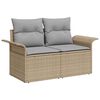 vidaXL Set Divano da Giardino 8 pcs Beige e grigio polyrattan