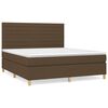 vidaXL Giroletto a Molle con Materasso Marrone Scuro 180x200cm Tessuto