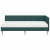 vidaXL Struttura Letto Angolare con Materasso 2 pcs Verde Tessuto
