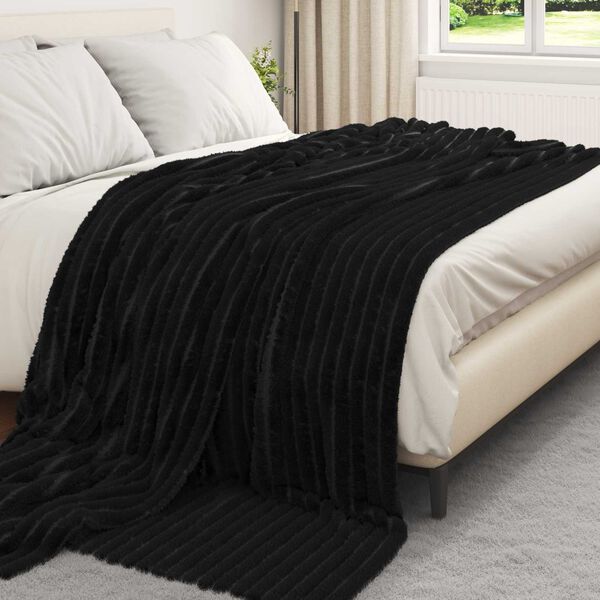 vidaXL Coperta Nero 240 x 220 cm Panno