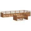 vidaXL Set di divani da esterno 8 pz Naturale Legno di Acacia Massello