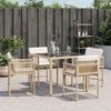 vidaXL Sedie da Giardino con Cuscini 4 pz Beige in Polyrattan