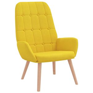 vidaXL Sedia Relax Giallo Chiaro in Tessuto